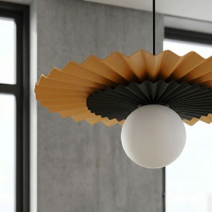 Pakaramā griestu lampa UMBRA uz vada, 1xG9/8W/230V, melna/oranžā