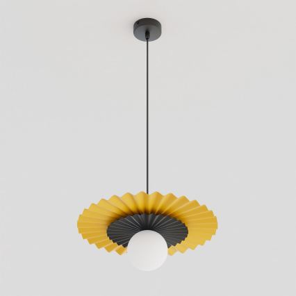 Pakaramā griestu lampa UMBRA uz vada, 1xG9/8W/230V, melna/oranžā