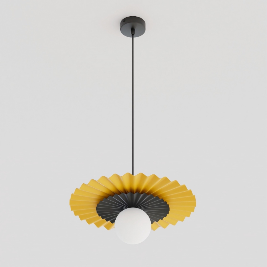 Pakaramā griestu lampa UMBRA uz vada, 1xG9/8W/230V, melna/oranžā