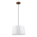 Pakaramā lampa AIDA ar vadu 1xE27/60W/230V Ø 35 cm ozols/valrieksts/balts