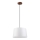 Pakaramā lampa AIDA ar vadu 1xE27/60W/230V Ø 35 cm ozols/valrieksts/balts