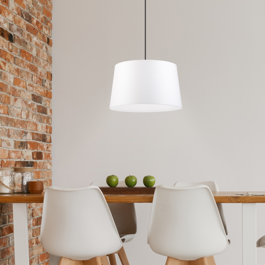 Pakaramā lampa AIDA ar vadu 1xE27/60W/230V Ø 35 cm ozols/valrieksts/balts