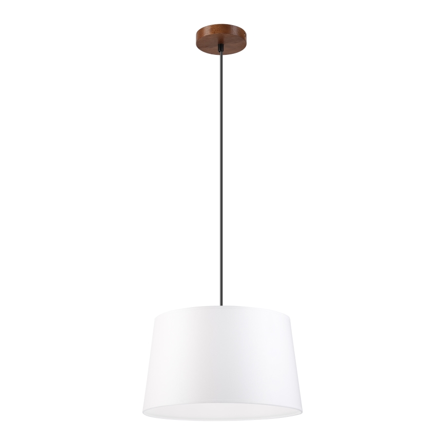 Pakaramā lampa AIDA ar vadu 1xE27/60W/230V Ø 35 cm ozols/valrieksts/balts