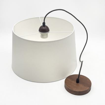 Pakaramā lampa AIDA ar vadu 1xE27/60W/230V Ø 35 cm ozols/valrieksts/balts