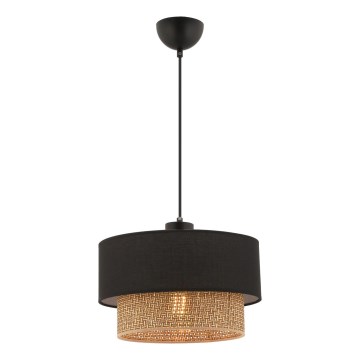 Pakaramā lampa ar kabeli ECHO 1xE27/60W/230V melna/brūna