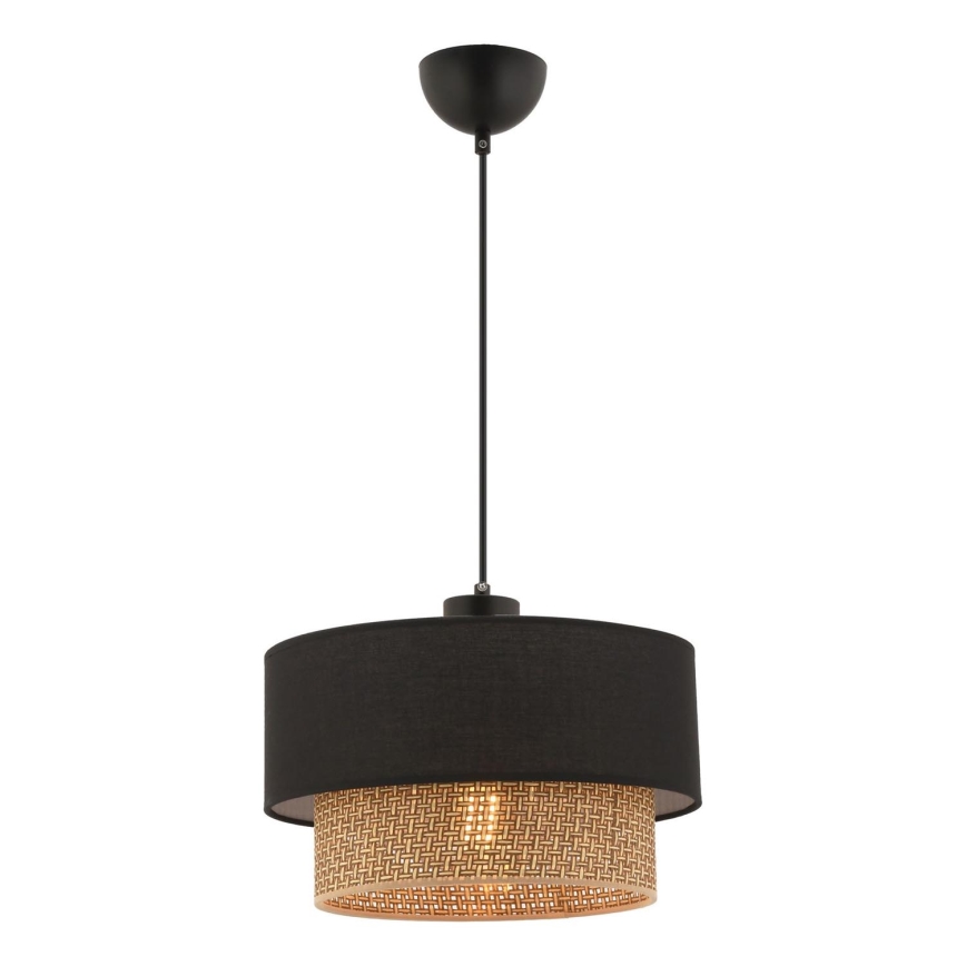 Pakaramā lampa ar kabeli ECHO 1xE27/60W/230V melna/brūna