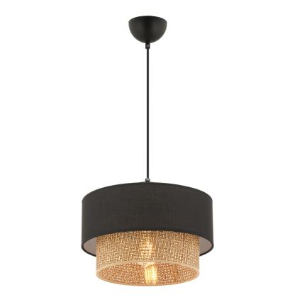 Pakaramā lampa ar kabeli ECHO 1xE27/60W/230V melna/brūna