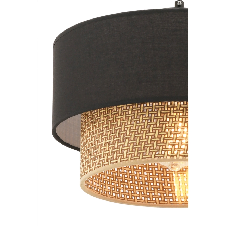 Pakaramā lampa ar kabeli ECHO 1xE27/60W/230V melna/brūna