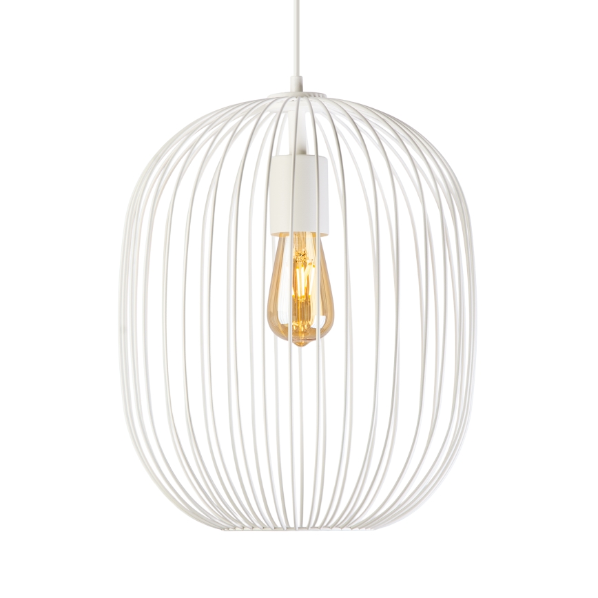 Pakaramā lampa ar kabeli OVELLA 1xE27/15W/230V Ø 34 cm krēmkrāsaina