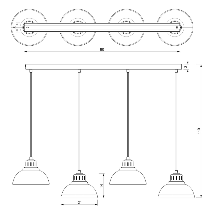 Pakaramā lampa ar kabeli SVEN 2xE27/15W/230V krēmkrāsaina