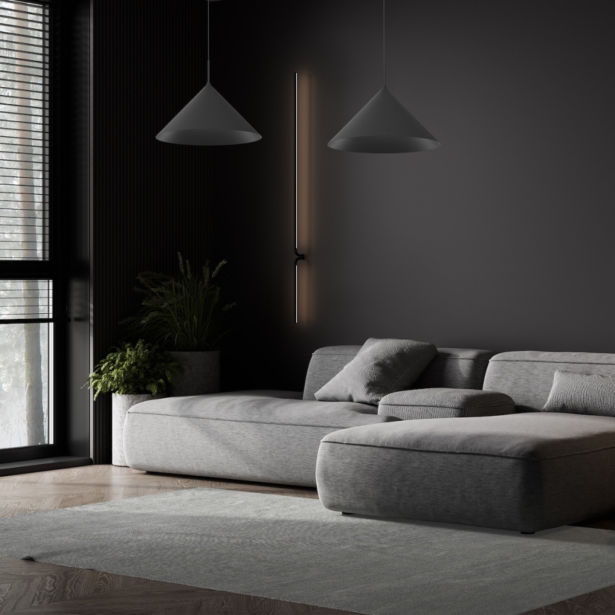 Pakaramā lampa ar trosi CAPITAL 1xGX53/15W/230V Ø 46 cm melna