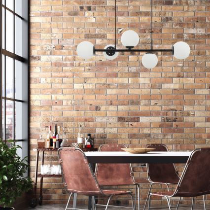 Pakaramā lampa ar trosi MADDIE 5xE14/5W/230V melna