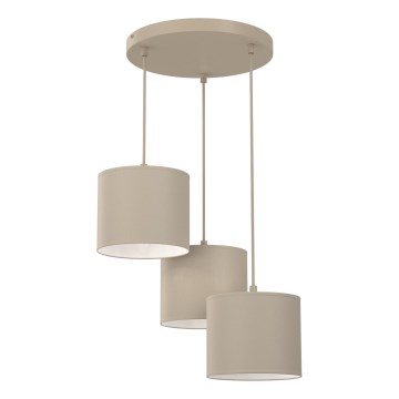 Pakaramā lampa ar vadu ARDEN 3xE27/15W/230V Ø 30 cm, bēša
