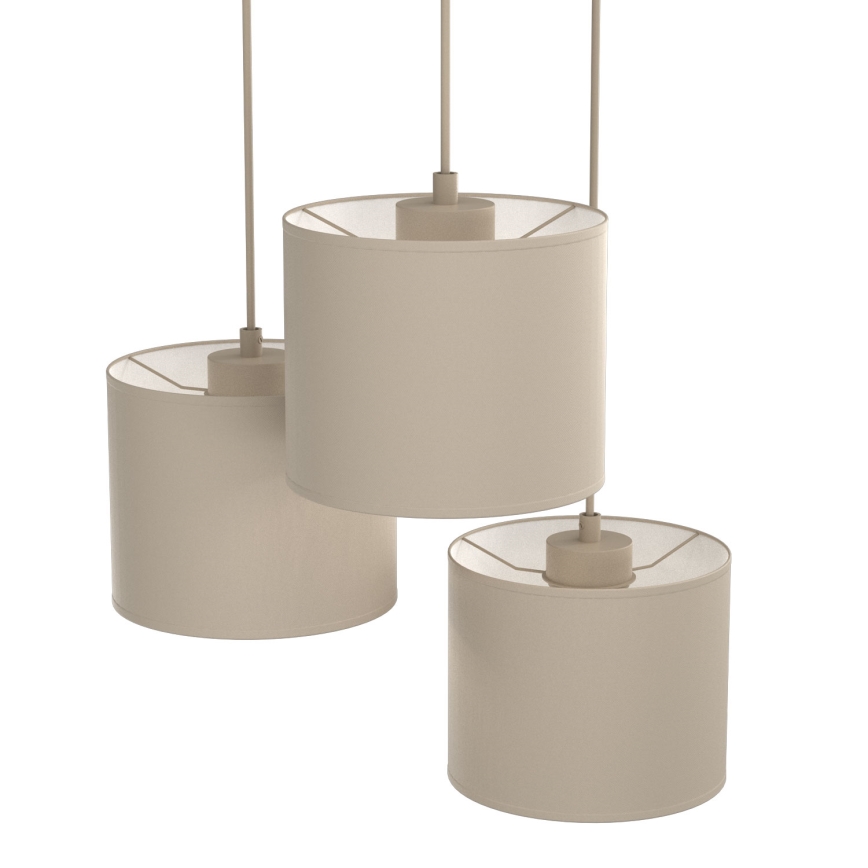 Pakaramā lampa ar vadu ARDEN 3xE27/15W/230V Ø 30 cm, bēša