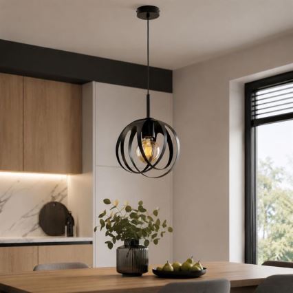 Pakaramā lampa ar vadu ASANI 1xE27/15W/230V melna