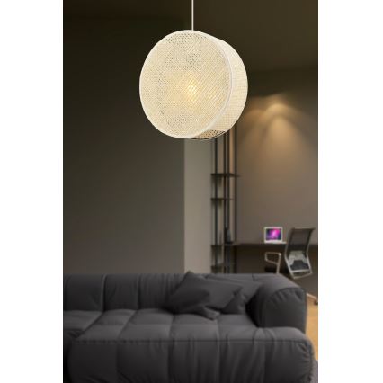 Pakaramā lampa ar vadu BIG DRUM 1xE27/60W/230V krēmkrāsaina