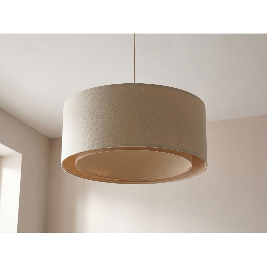 Pakaramā lampa ar vadu BOHO TRINITI 1xE27/60W/230V Ø 50 cm krēmkrāsaina