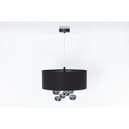 Pakaramā lampa ar vadu BUBBLE 1xE27/60W/230V Ø 40 cm melna