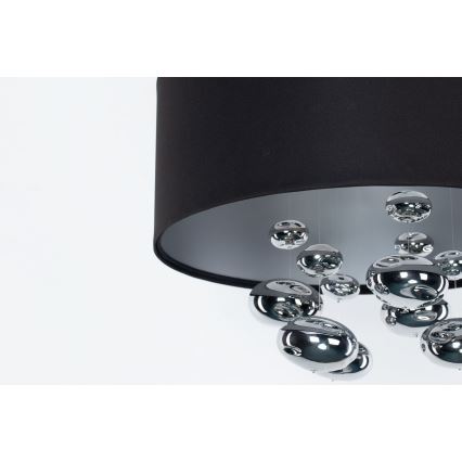 Pakaramā lampa ar vadu BUBBLE 1xE27/60W/230V Ø 40 cm melna
