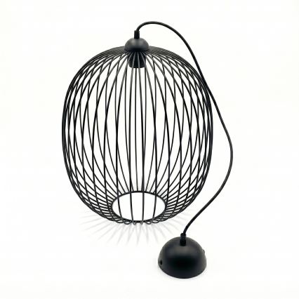 Pakaramā lampa ar vadu DESTELLO 1xE27/15W/230V Ø 32 cm melna