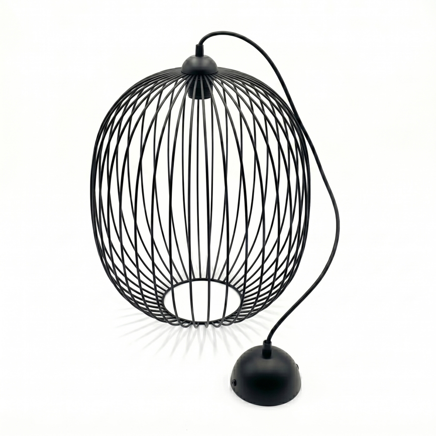 Pakaramā lampa ar vadu DESTELLO 1xE27/15W/230V Ø 32 cm melna