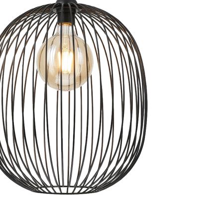 Pakaramā lampa ar vadu DESTELLO 1xE27/15W/230V Ø 32 cm melna