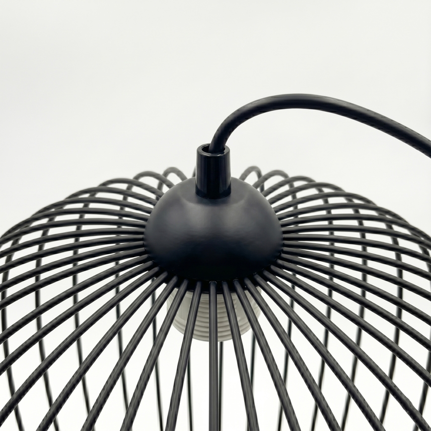 Pakaramā lampa ar vadu DESTELLO 1xE27/15W/230V Ø 32 cm melna
