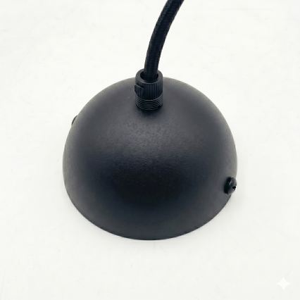 Pakaramā lampa ar vadu DESTELLO 1xE27/15W/230V Ø 32 cm melna