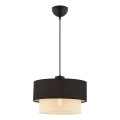 Pakaramā lampa ar vadu ECHO 1xE27/60W/230V, melna/krēmkrāsa