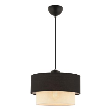 Pakaramā lampa ar vadu ECHO 1xE27/60W/230V, melna/krēmkrāsa