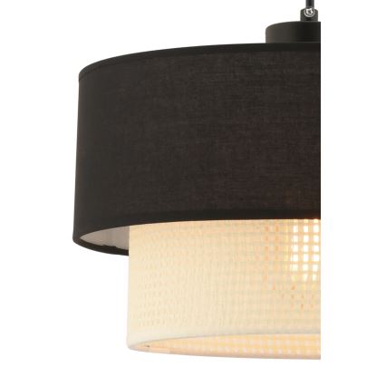 Pakaramā lampa ar vadu ECHO 1xE27/60W/230V, melna/krēmkrāsa