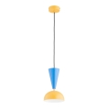 Pakaramā lampa ar vadu ENTORI 1xE27/15W/230V dzeltena/zila