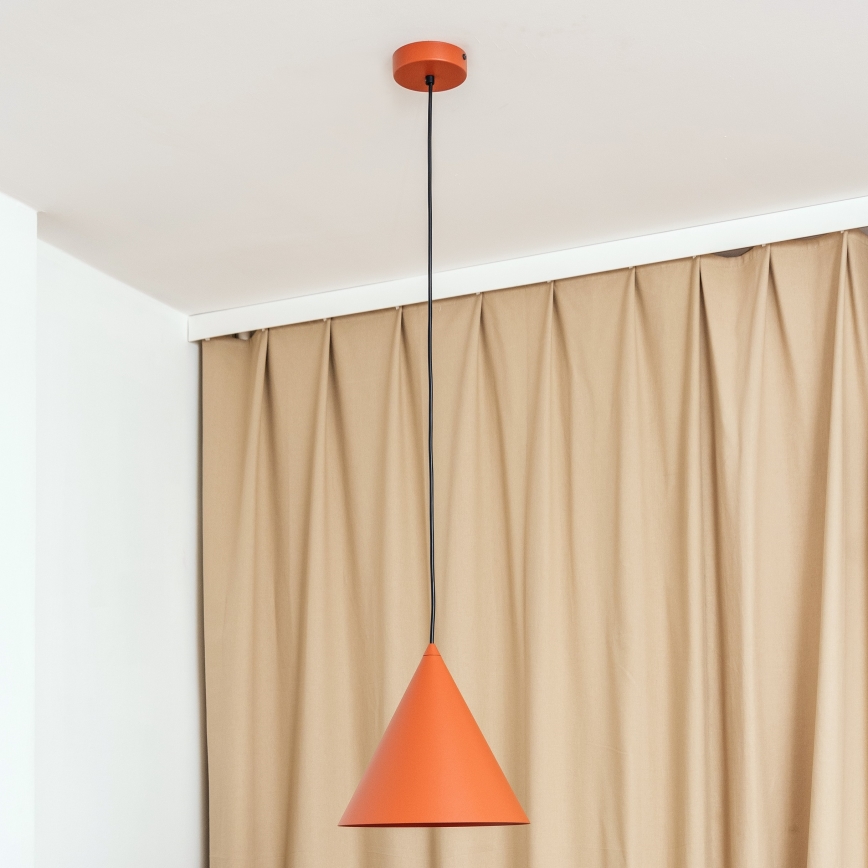 Pakaramā lampa ar vadu ETNA II 1xE27/15W/230V Ø 25 cm oranžā