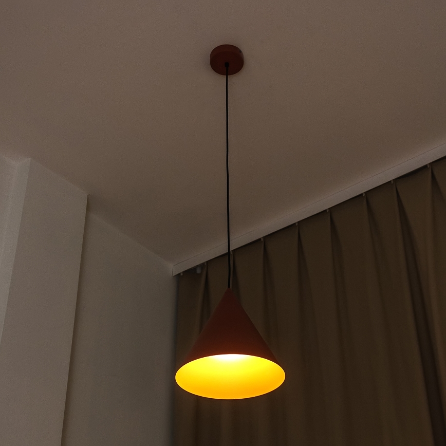 Pakaramā lampa ar vadu ETNA II 1xE27/15W/230V Ø 25 cm oranžā