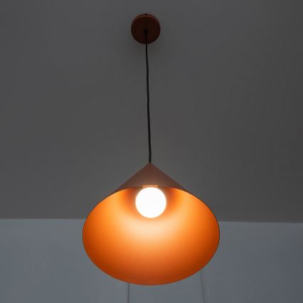Pakaramā lampa ar vadu ETNA II 1xE27/15W/230V Ø 25 cm oranžā