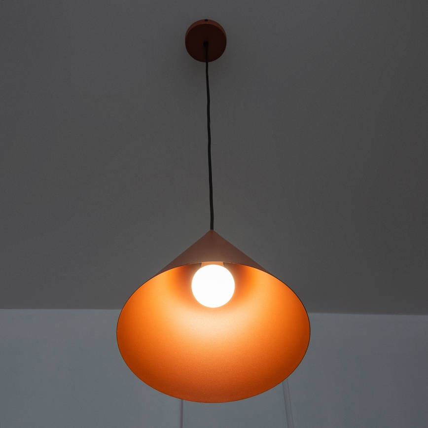 Pakaramā lampa ar vadu ETNA II 1xE27/15W/230V Ø 25 cm oranžā