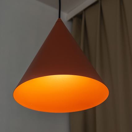 Pakaramā lampa ar vadu ETNA II 1xE27/15W/230V Ø 25 cm oranžā