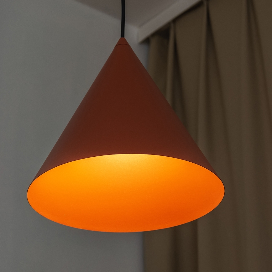 Pakaramā lampa ar vadu ETNA II 1xE27/15W/230V Ø 25 cm oranžā