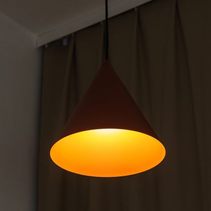 Pakaramā lampa ar vadu ETNA II 1xE27/15W/230V Ø 25 cm oranžā