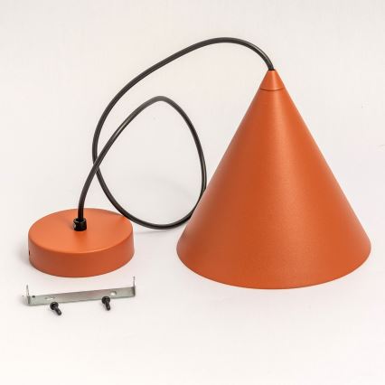 Pakaramā lampa ar vadu ETNA II 1xE27/15W/230V Ø 25 cm oranžā
