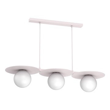 Pakaramā lampa ar vadu FLAT 3xE27/15W/230V krēmkrāsaina