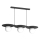 Pakaramā lampa ar vadu FLAT 3xE27/15W/230V, melna