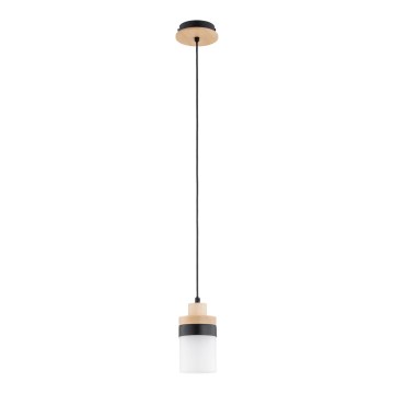 Pakaramā lampa ar vadu FRONY 1xE27/15W/230V melna/bēša
