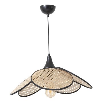 Pakaramā lampa ar vadu FUME 1xE27/40W/230V Ø 45 cm melna/bēša