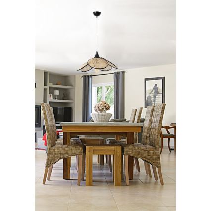 Pakaramā lampa ar vadu FUME 1xE27/40W/230V Ø 45 cm melna/bēša