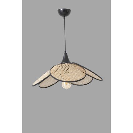 Pakaramā lampa ar vadu FUME 1xE27/40W/230V Ø 45 cm melna/bēša