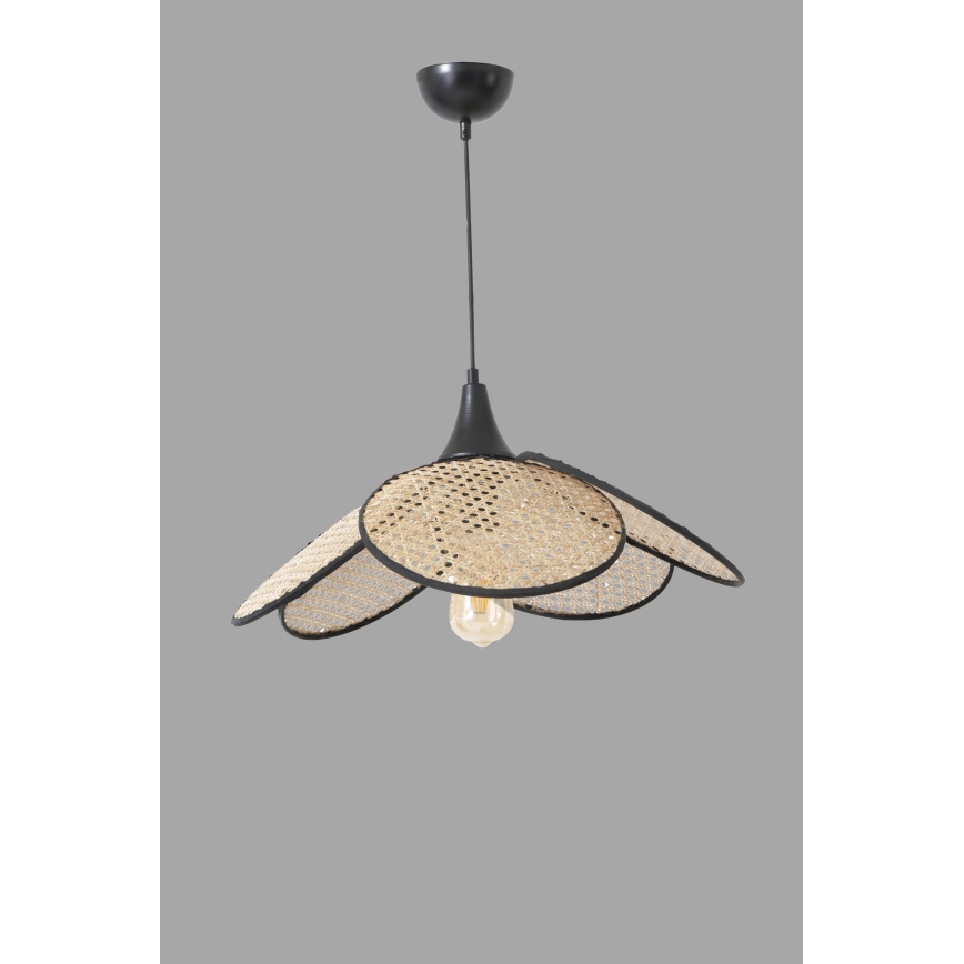 Pakaramā lampa ar vadu FUME 1xE27/40W/230V Ø 45 cm melna/bēša