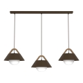 Pakaramā lampa ar vadu FUNDA 3xE27/15W/230V brūna