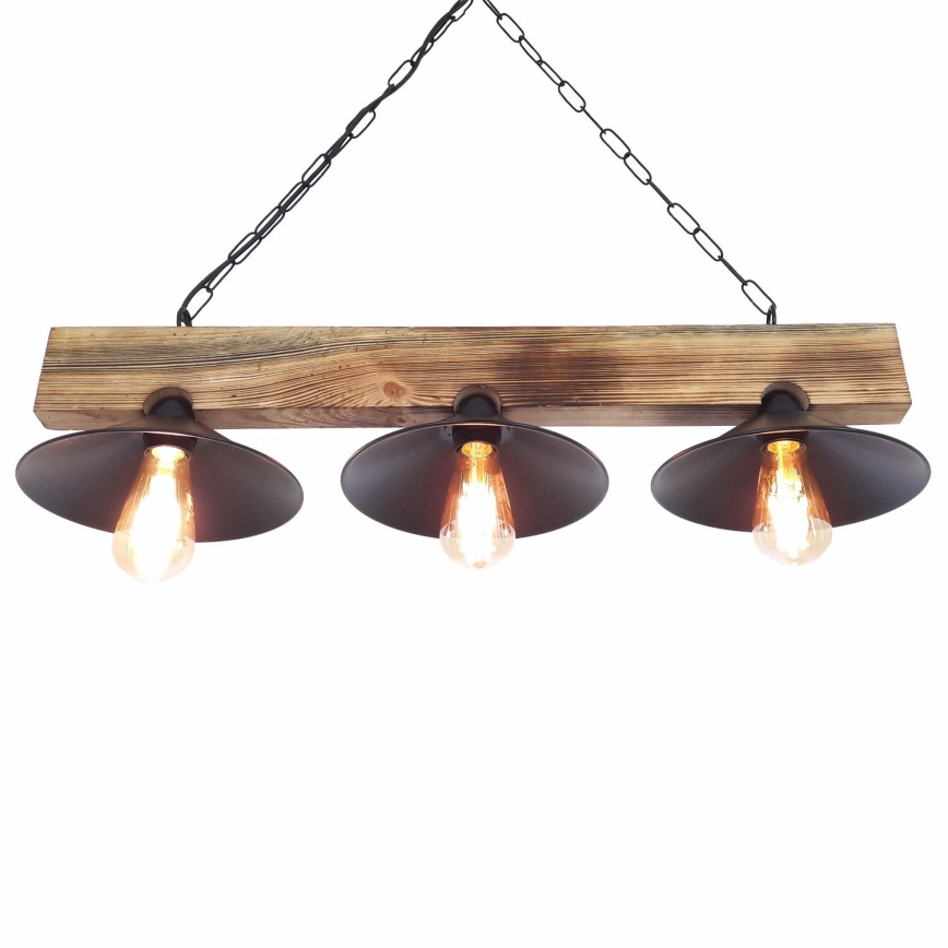 Pakaramā lampa ar vadu HEPSI 3xE27/40W/230V egle valrieksts