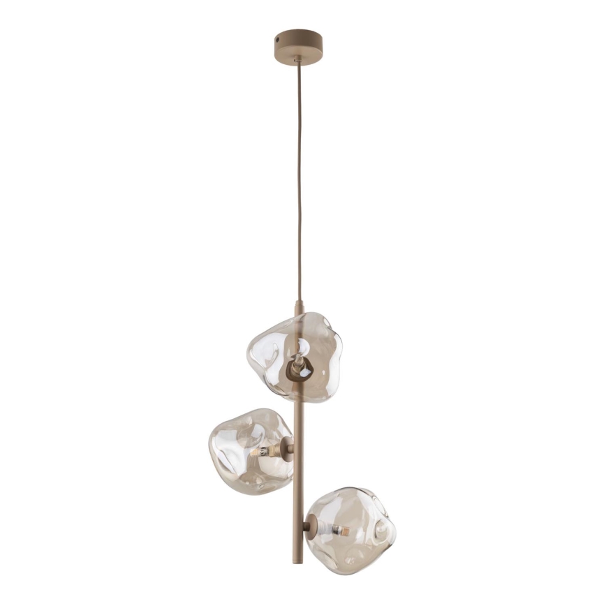 Pakaramā lampa ar vadu LAVA 3xG9/8W/230V bēša/dūmaina bēša